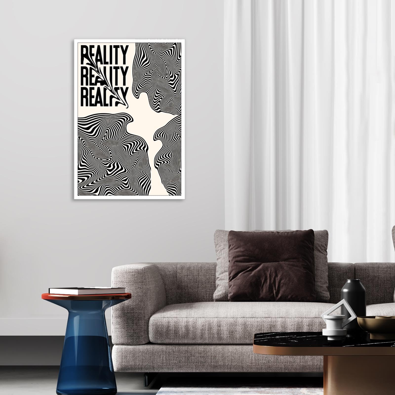 Amazon.com: DVBOCS Distorted Reality Print Painting,Retro